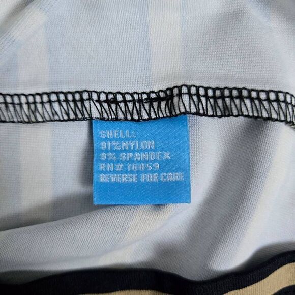 J Mclaughlin Womens Catalina Cloth Henley Dress Size Large Black Striped Coastal - Picture 5 of 7